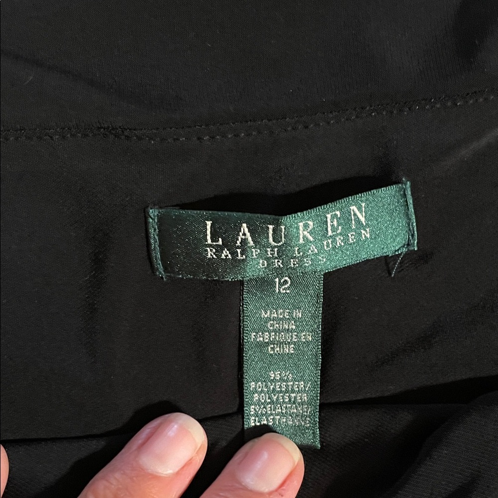 Lauren Ralph Lauren Black One-Shoulder Dress - Picture 2 of 5